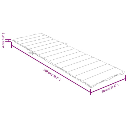 vidaXL Sonnenliegen-Auflage Melange Anthrazit 200x70x4 cm Stoff