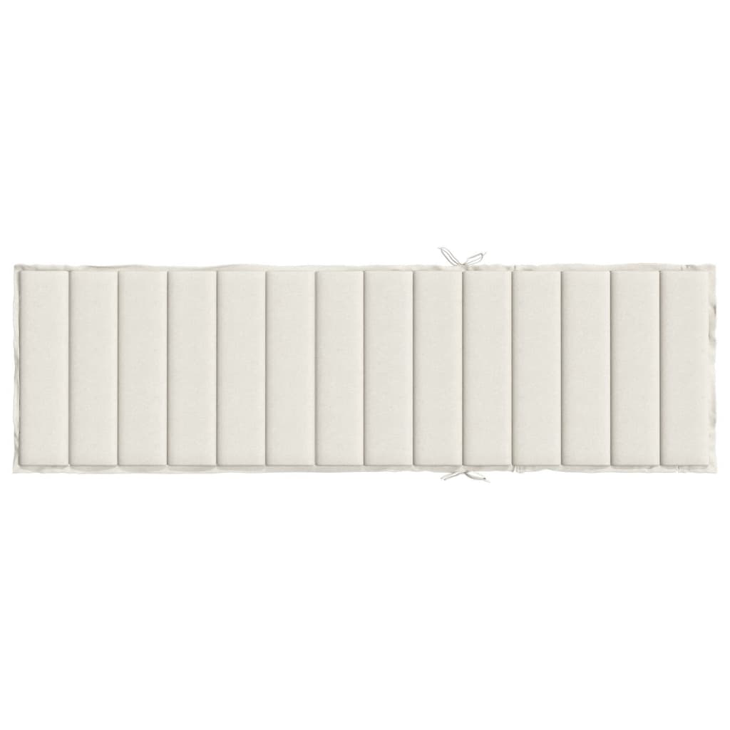 vidaXL Matelas de bain de soleil crème chiné 200x70x4 cm Tissu