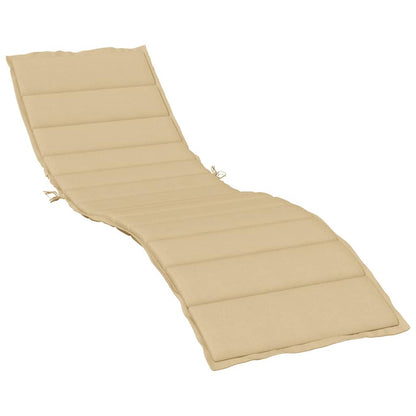 vidaXL Coussin de bain de soleil Mélange beige 200x70x4 cm Tissu