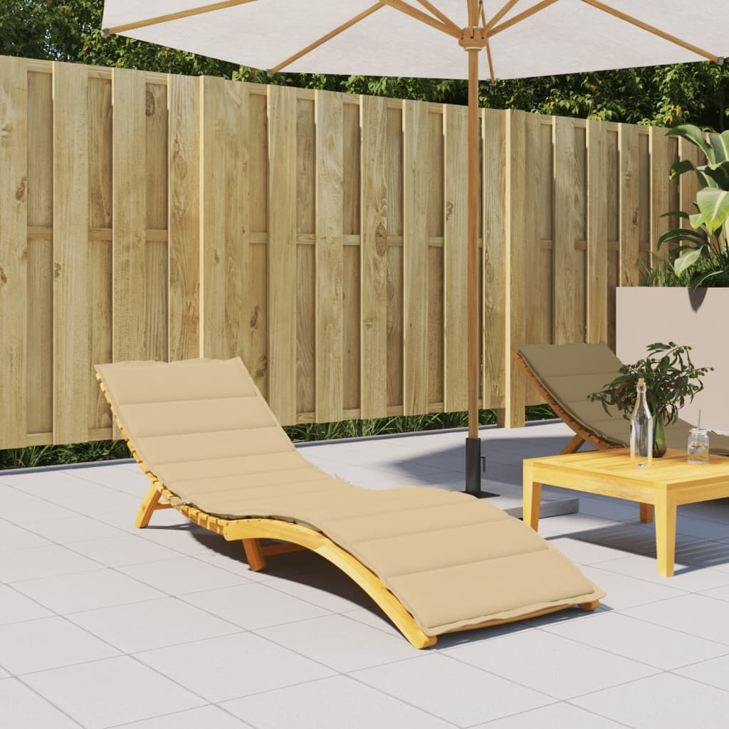 vidaXL Coussin de bain de soleil Mélange beige 200x70x4 cm Tissu