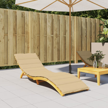 vidaXL Coussin de bain de soleil Mélange beige 200x70x4 cm Tissu