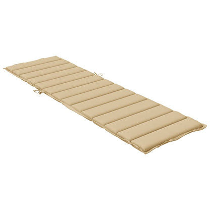 vidaXL Coussin de bain de soleil Mélange beige 200x70x4 cm Tissu