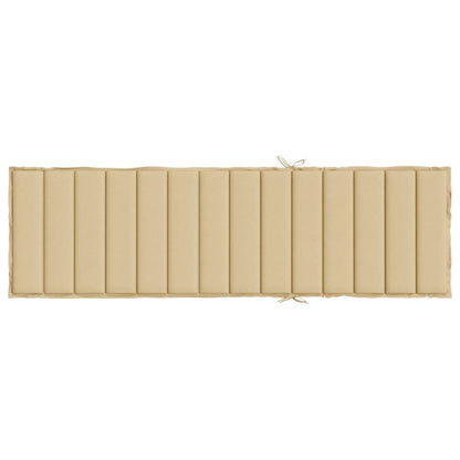 vidaXL Coussin de bain de soleil Mélange beige 200x70x4 cm Tissu