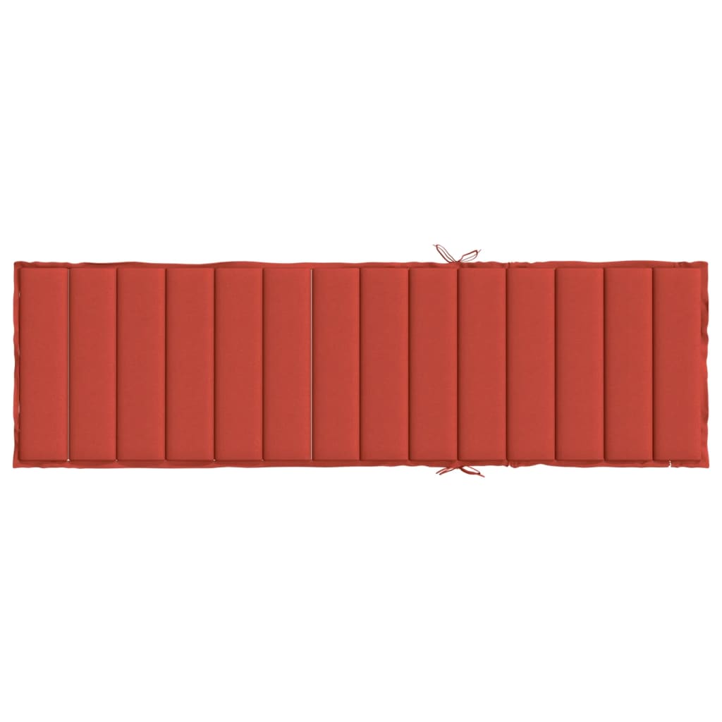 vidaXL Sonnenliegen-Auflage Melange Rot 200x70x4 cm Stoff