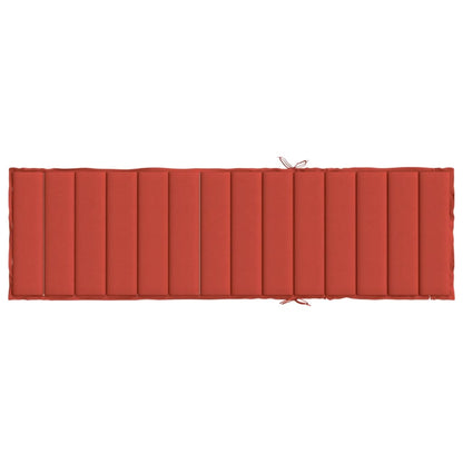 vidaXL Sonnenliegen-Auflage Melange Rot 200x70x4 cm Stoff