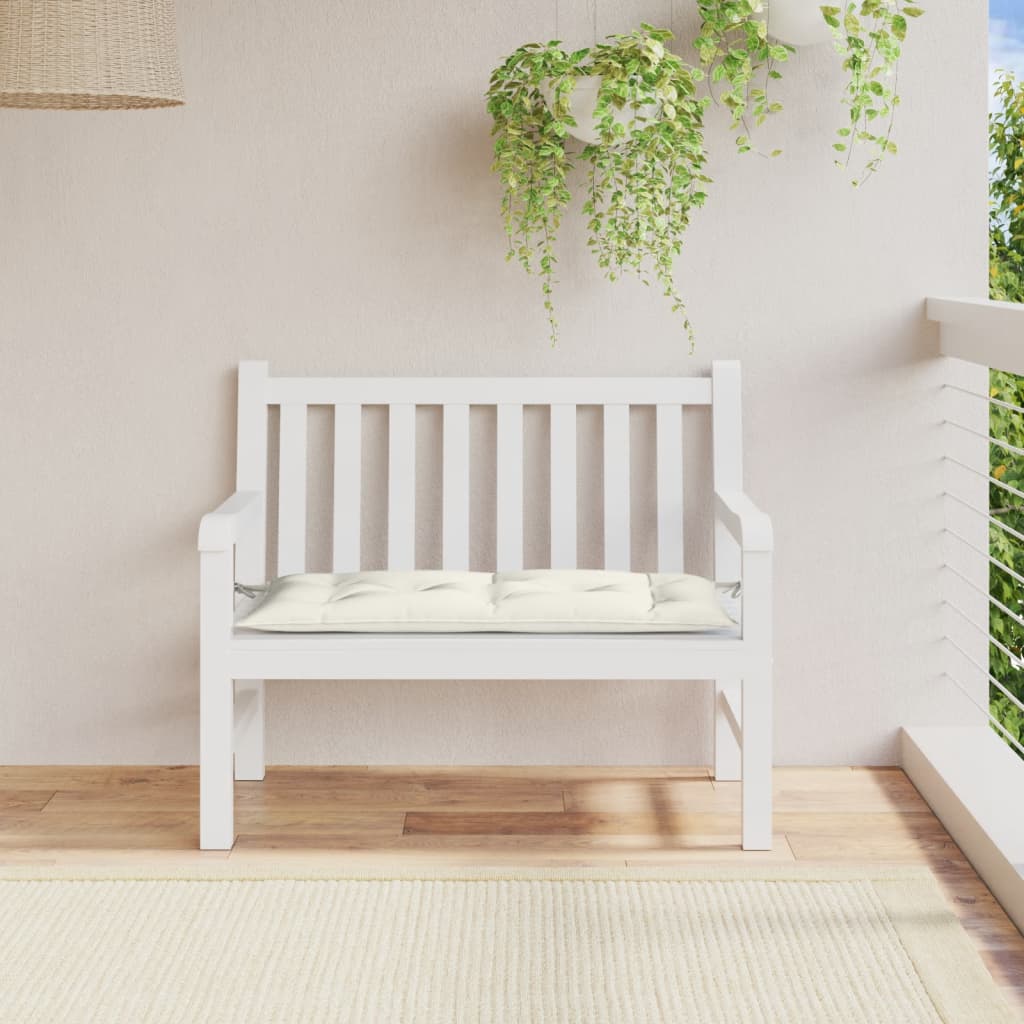 vidaXL Gartenbank-Auflage Melange Creme 100x50x7 cm Stoff