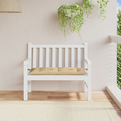 vidaXL Coussin de banc de jardin mélangé beige 100x50x7 cm Tissu