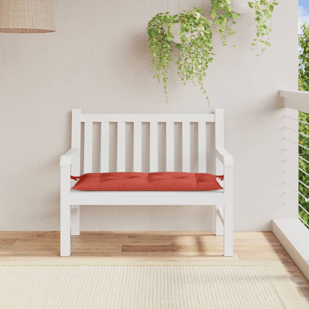 vidaXL Coussin de banc de jardin mélange rouge 100x50x7 cm Tissu