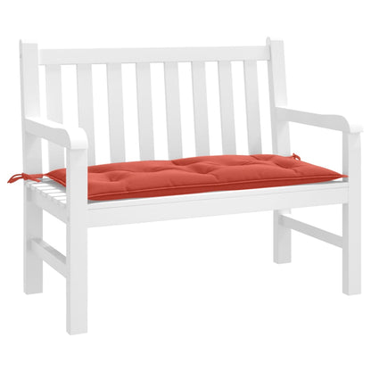 vidaXL Coussin de banc de jardin mélange rouge 100x50x7 cm Tissu