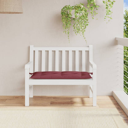vidaXL Coussin de banc de jardin chiné rouge bordeaux 100x50x7 cm Tissu