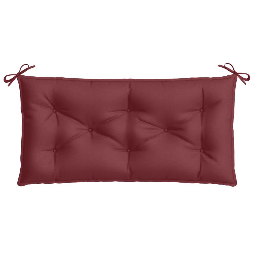 vidaXL Coussin de banc de jardin chiné rouge bordeaux 100x50x7 cm Tissu