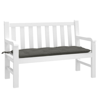 vidaXL Coussin de banc de jardin chiné gris foncé 120x50x7 cm Tissu