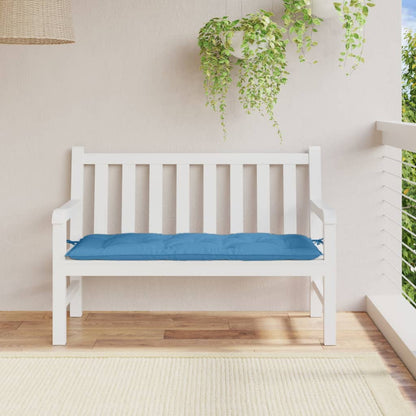 vidaXL Coussin de banc de jardin, bleu chiné, 120 x 50 x 7 cm, tissu