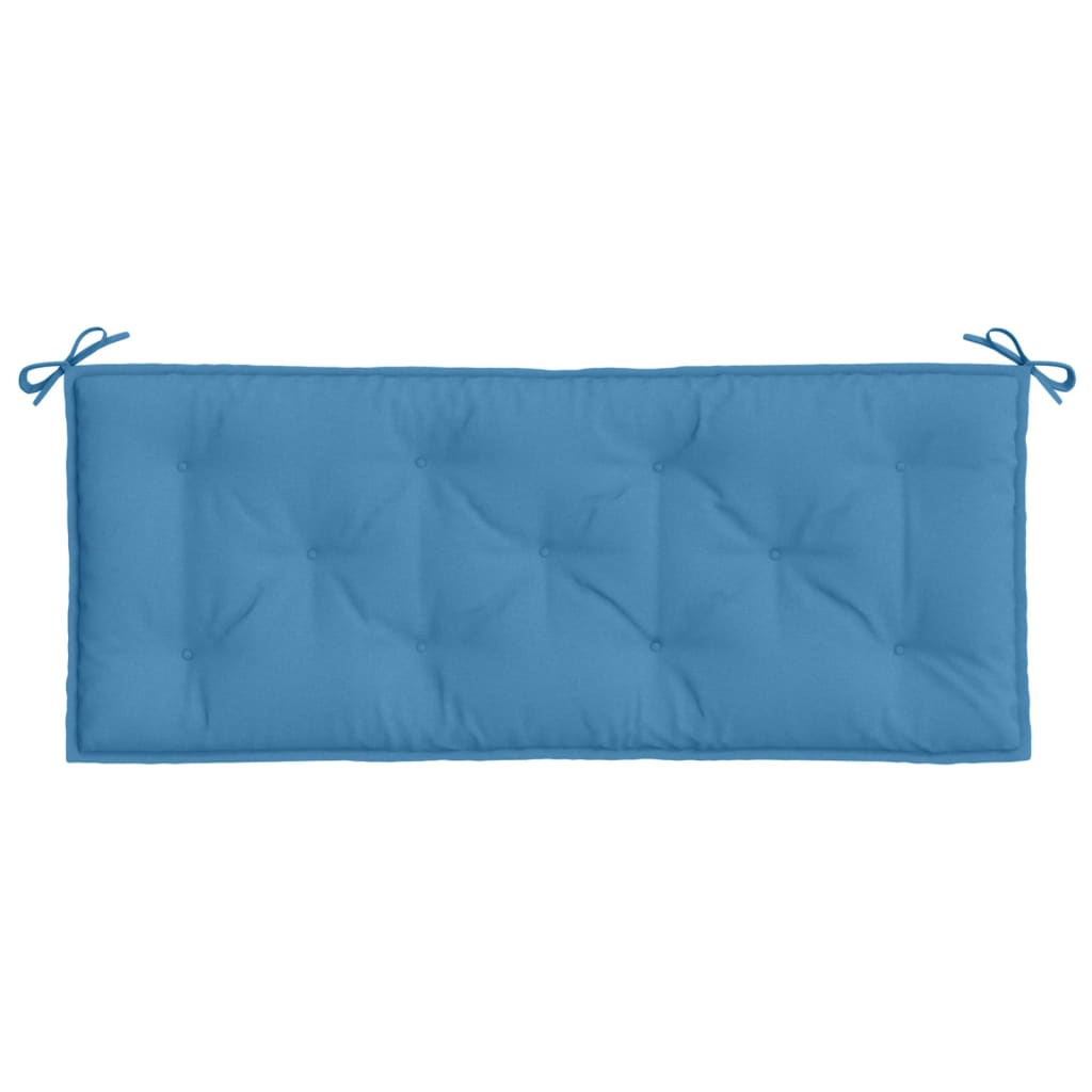 vidaXL Coussin de banc de jardin, bleu chiné, 120 x 50 x 7 cm, tissu
