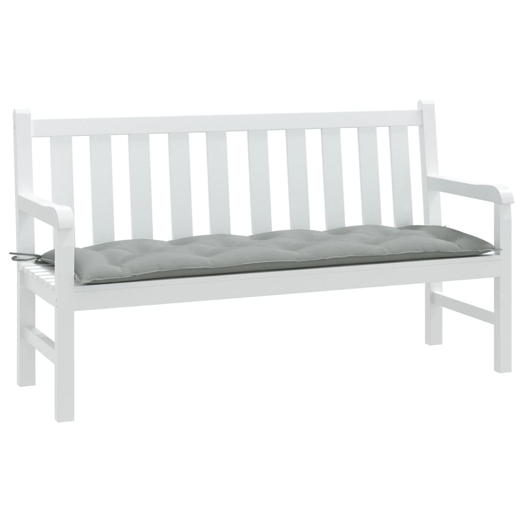 vidaXL Gartenbank-Auflage Melange Hellgrau 150x50x7 cm Stoff