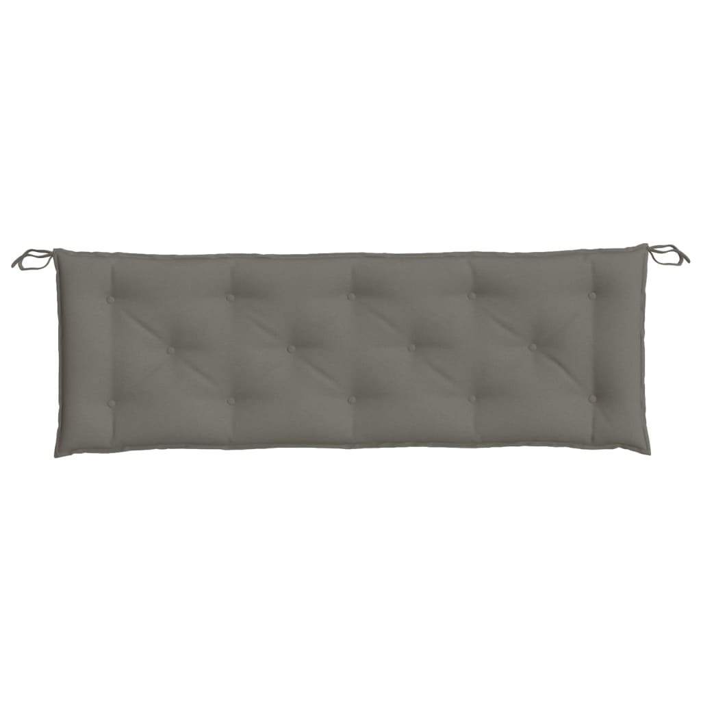 vidaXL Coussin de banc de jardin chiné gris foncé 150x50x7 cm Tissu