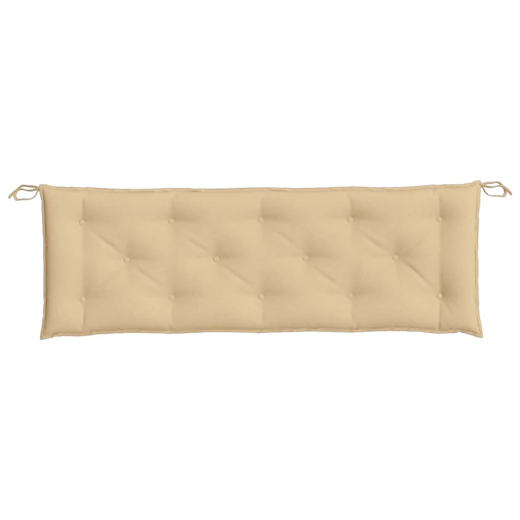 vidaXL Coussin de banc de jardin mélamine beige 150x50x7 cm Tissu