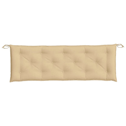 vidaXL Coussin de banc de jardin mélamine beige 150x50x7 cm Tissu