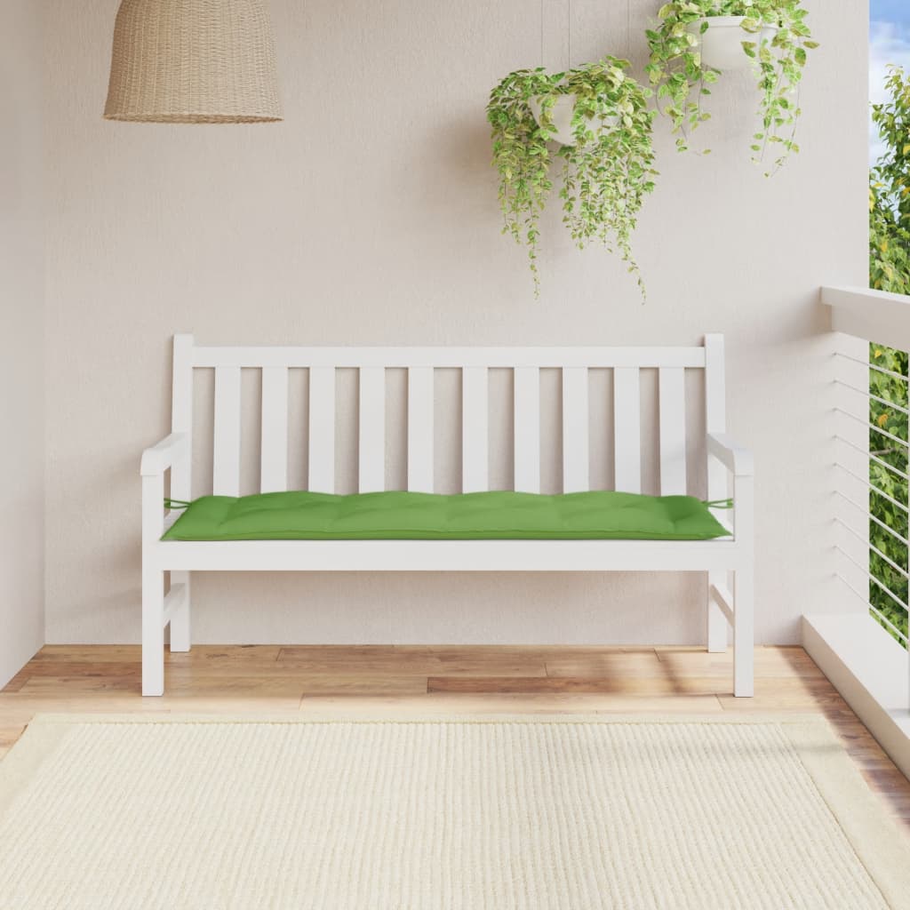 vidaXL Gartenbank-Auflage Melange Grün 150x50x7 cm Stoff