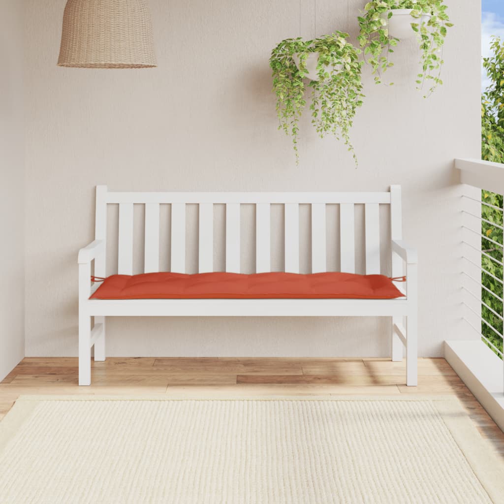 vidaXL Gartenbank-Auflage Melange Rot 150x50x7 cm Stoff
