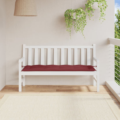 vidaXL Coussin de banc de jardin Melange bordeaux 150x50x7 cm Tissu