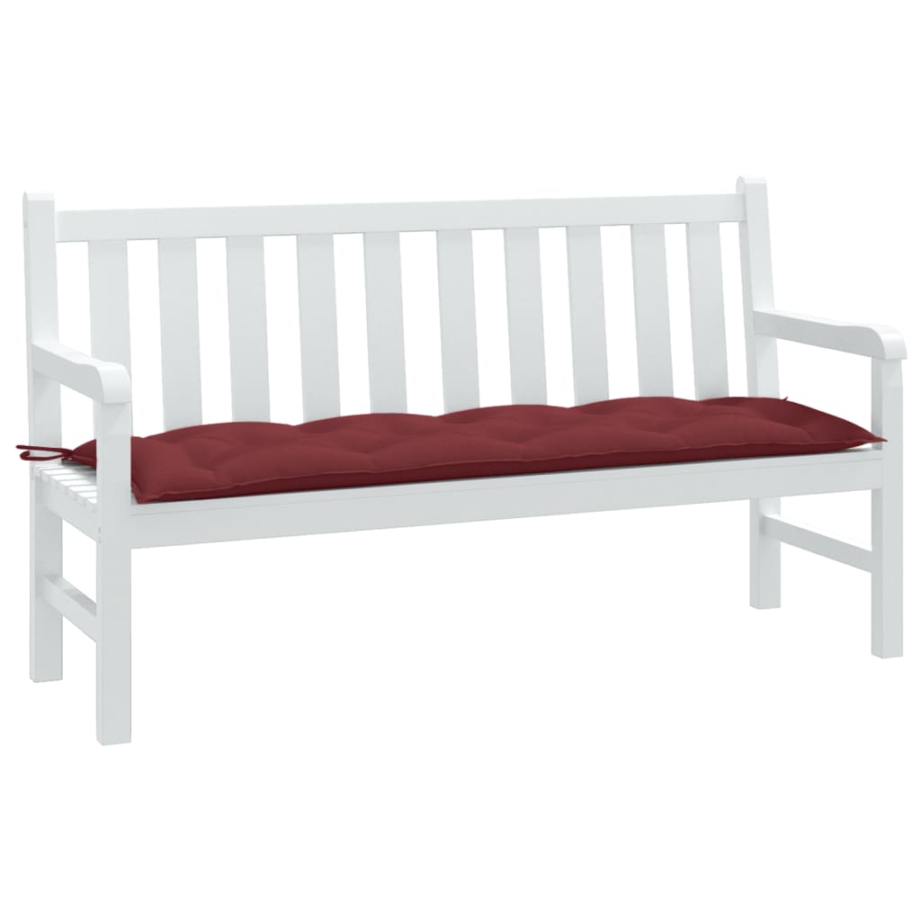 vidaXL Coussin de banc de jardin Melange bordeaux 150x50x7 cm Tissu