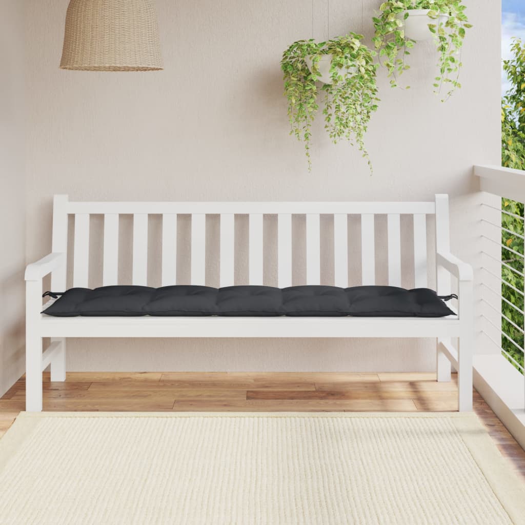 vidaXL Coussin pour banc de jardin mélangé anthracite 180x50x7 cm Tissu