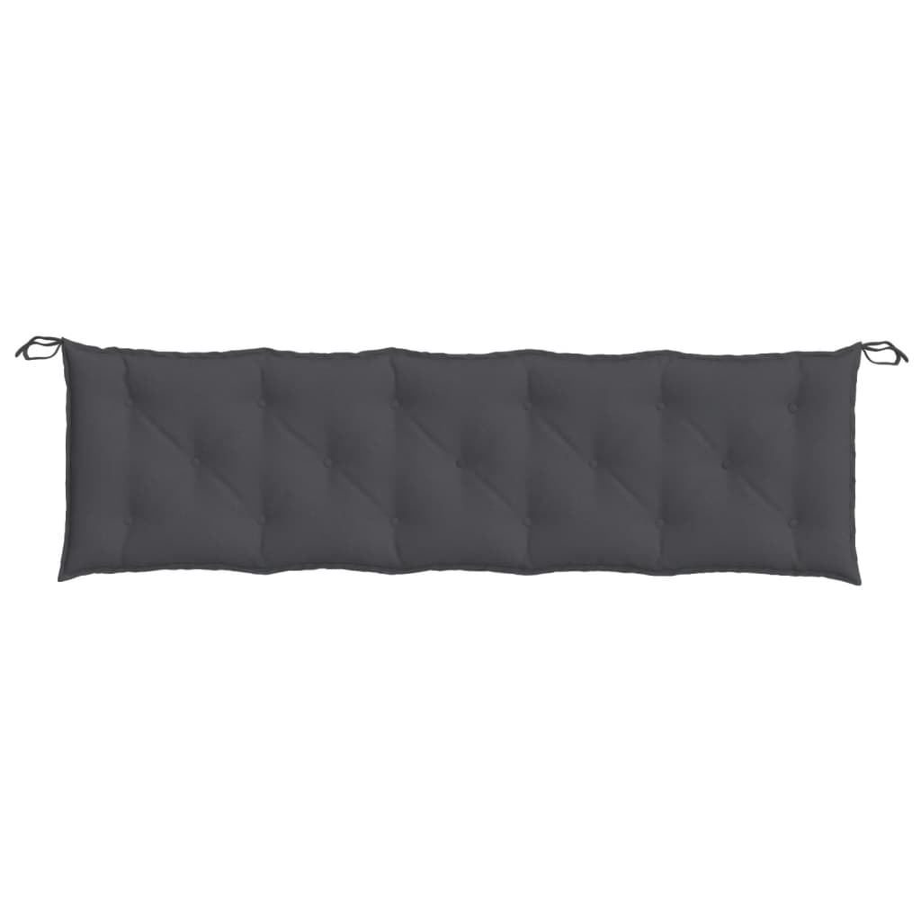 vidaXL Coussin pour banc de jardin mélangé anthracite 180x50x7 cm Tissu