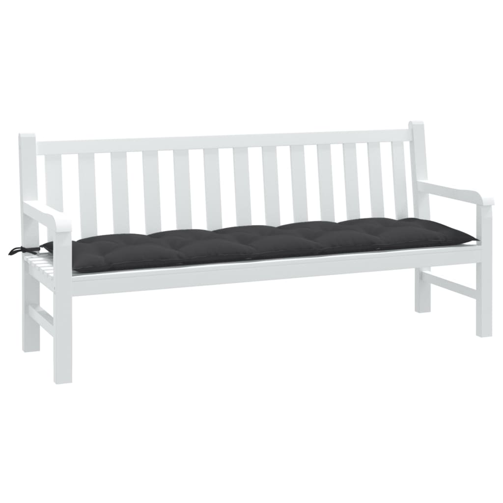 vidaXL Coussin pour banc de jardin mélangé anthracite 180x50x7 cm Tissu
