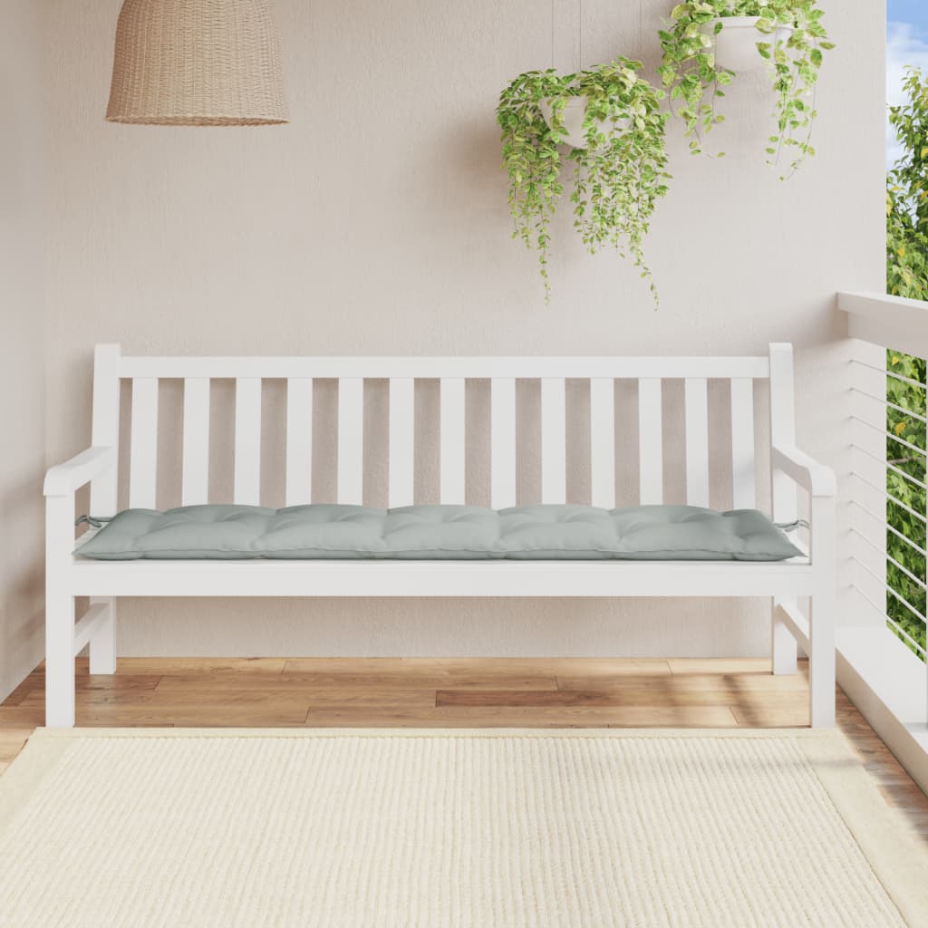 vidaXL Gartenbank-Auflage Melange Hellgrau 180x50x7 cm Stoff
