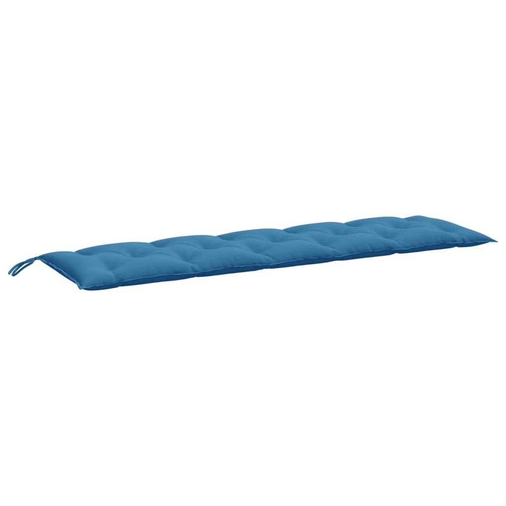 vidaXL Coussin de banc de jardin bleu chiné 180x50x7 cm Tissu