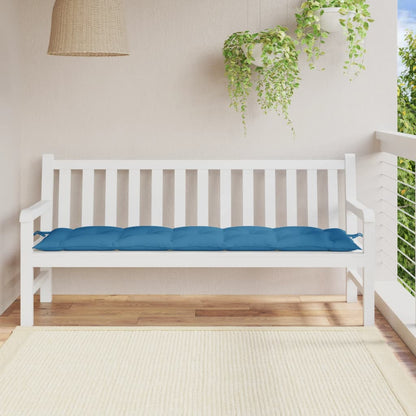 vidaXL Coussin de banc de jardin bleu chiné 180x50x7 cm Tissu