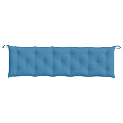 vidaXL Coussin de banc de jardin bleu chiné 180x50x7 cm Tissu
