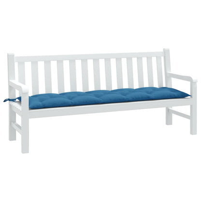 vidaXL Coussin de banc de jardin bleu chiné 180x50x7 cm Tissu