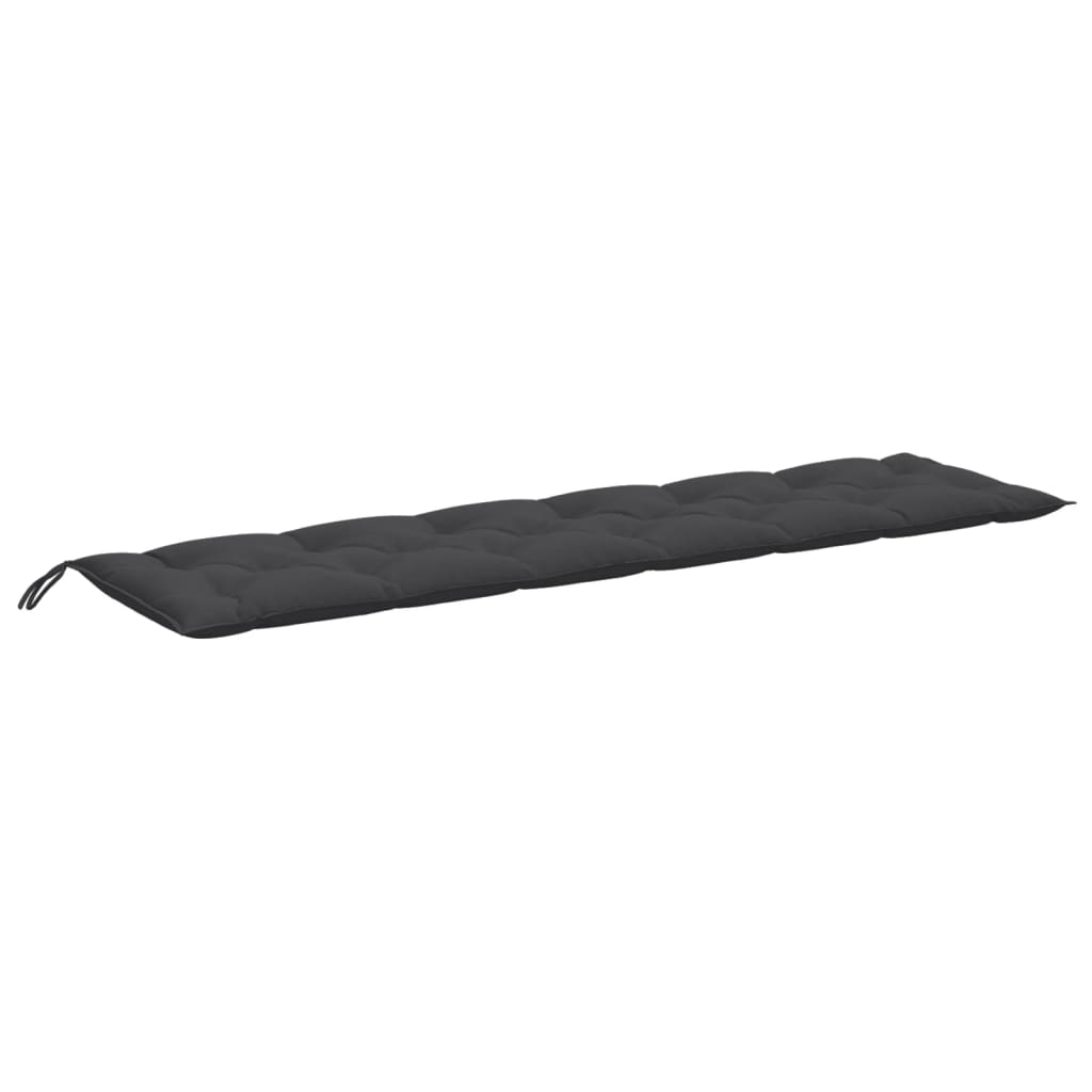 vidaXL Coussin de banc de jardin chiné anthracite 200x50x7 cm Tissu