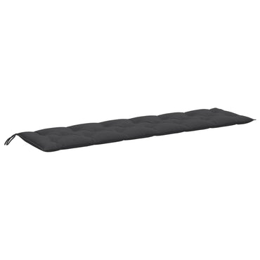 vidaXL Coussin de banc de jardin chiné anthracite 200x50x7 cm Tissu