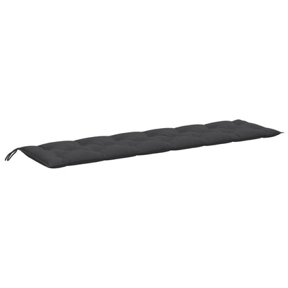 vidaXL Coussin de banc de jardin chiné anthracite 200x50x7 cm Tissu