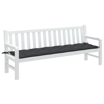 vidaXL Coussin de banc de jardin chiné anthracite 200x50x7 cm Tissu