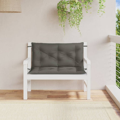 vidaXL Gartenbank-Auflagen 2 Stk. Melange Dunkelgrau 100x50x7 cm Stoff