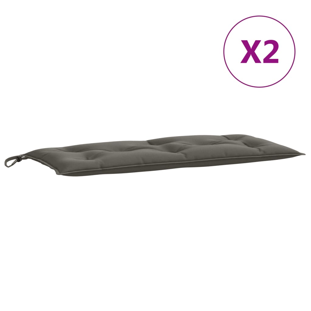 vidaXL Gartenbank-Auflagen 2 Stk. Melange Dunkelgrau 100x50x7 cm Stoff