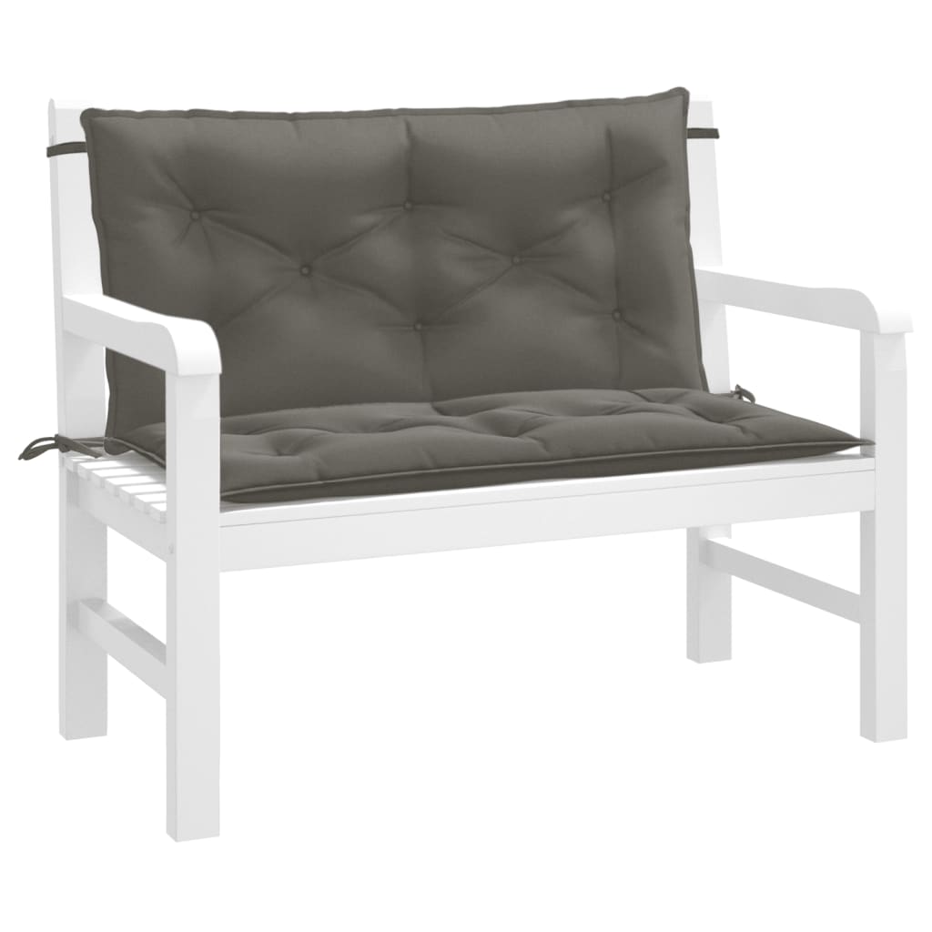 vidaXL Gartenbank-Auflagen 2 Stk. Melange Dunkelgrau 100x50x7 cm Stoff