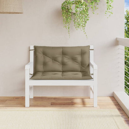 vidaXL Coussins de banc de jardin 2 pcs Mélange Taupe 100x50x7 cm Tissu