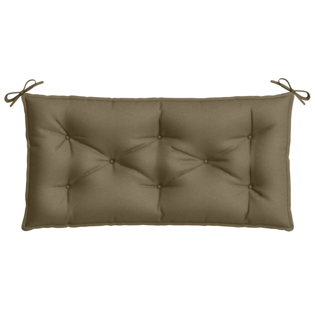 vidaXL Coussins de banc de jardin 2 pcs Mélange Taupe 100x50x7 cm Tissu