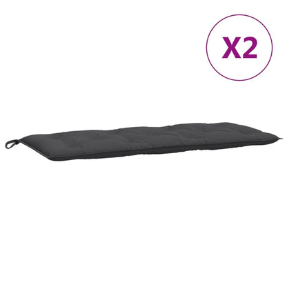 vidaXL Coussins pour banc de jardin 2 pcs Anthracite chiné 120x50x7 cm Tissu