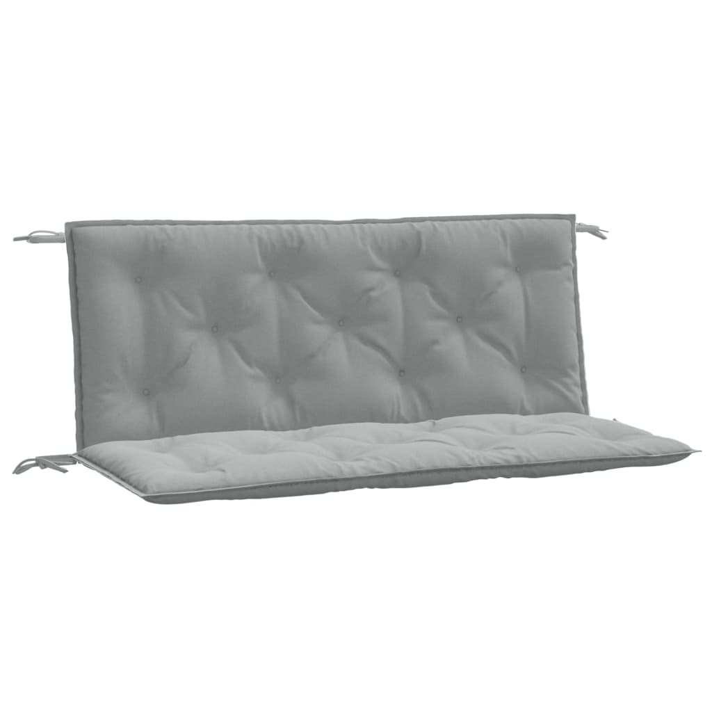 vidaXL Coussins pour banc de jardin 2 pcs Mélange Gris clair 120x50x7 cm Tissu