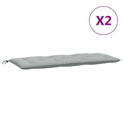 vidaXL Coussins pour banc de jardin 2 pcs Mélange Gris clair 120x50x7 cm Tissu