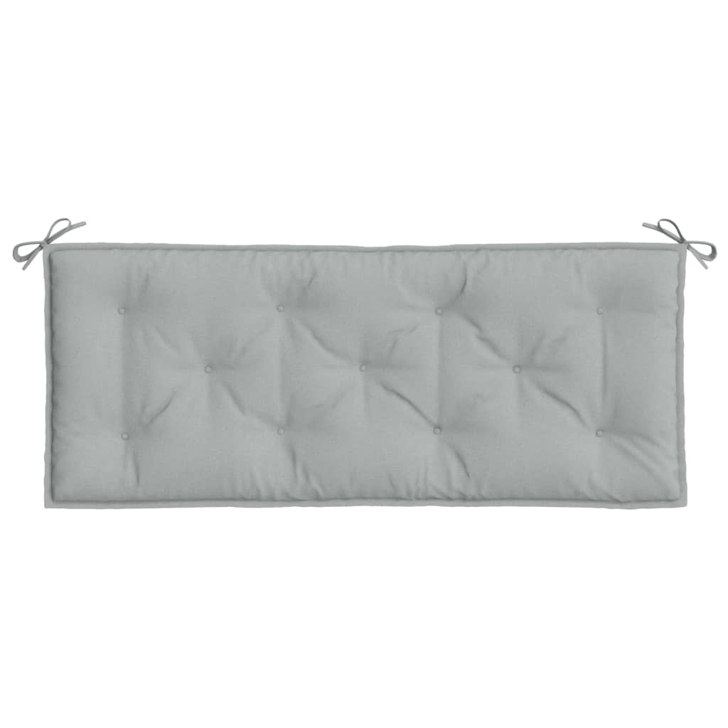 vidaXL Coussins pour banc de jardin 2 pcs Mélange Gris clair 120x50x7 cm Tissu