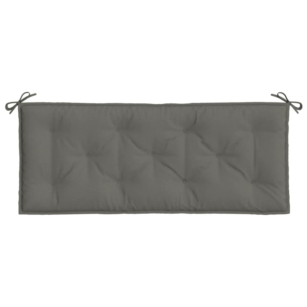 vidaXL Coussins de banc de jardin 2 pcs Mélange gris foncé 120x50x7 cm Tissu