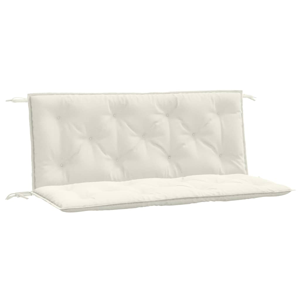 vidaXL Gartenbank-Auflagen 2 Stk. Melange Creme 120x50x7 cm Stoff