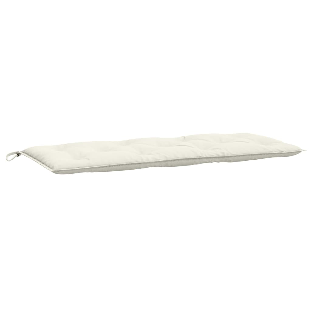 vidaXL Gartenbank-Auflagen 2 Stk. Melange Creme 120x50x7 cm Stoff
